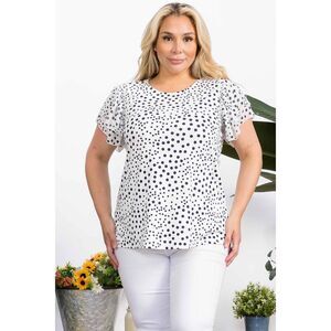 Polka Dot Blouse - Plus